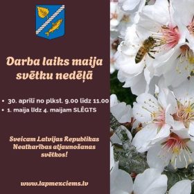 Darba laiks maijs